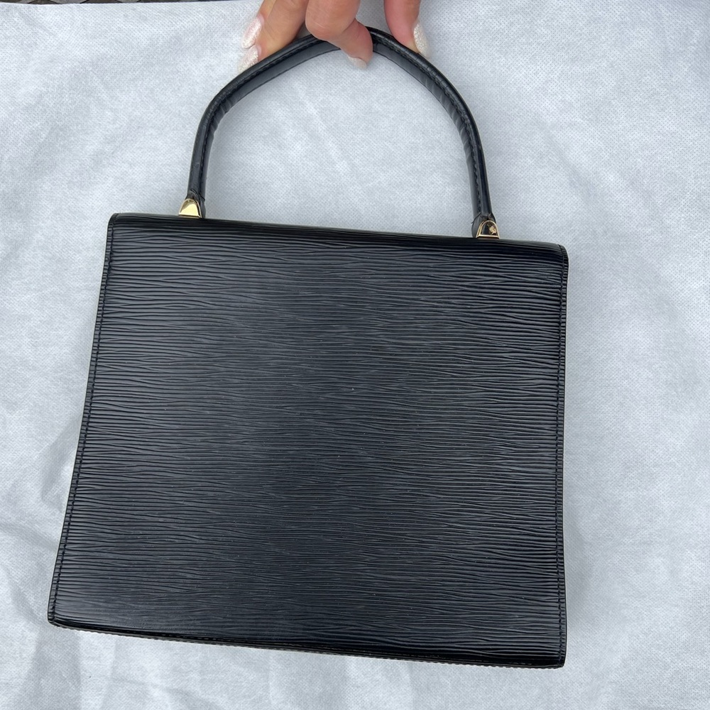 Louis Vuitton Malesherbes Bag Black Epi Leather Top Handle 🖤▪️◼️ - Picture 4 of 14